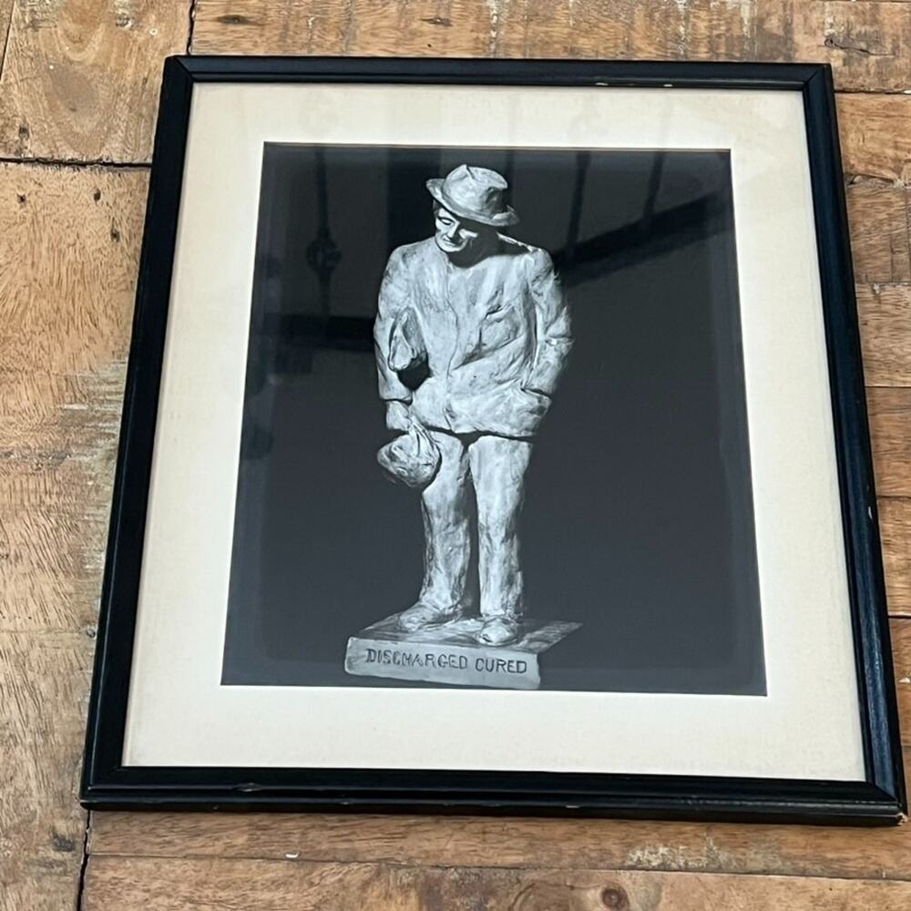 Munson Gallery Framed Photo Titled "Discharged Cured" Black Wood Frame